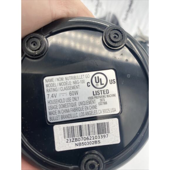 NutriBullet GO Set 2 Cordless Blenders + 4 Cups Black / Silver NB50302BL No Box - Picture 8 of 14